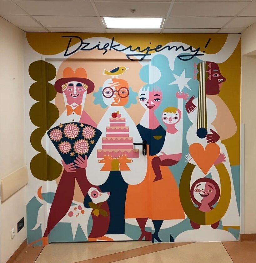 Murale w szpitalu MSWiA 