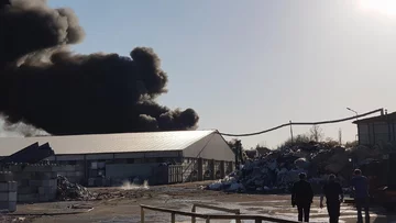 Pożar sortowni śmieci w Siemianowicach Śląskich 