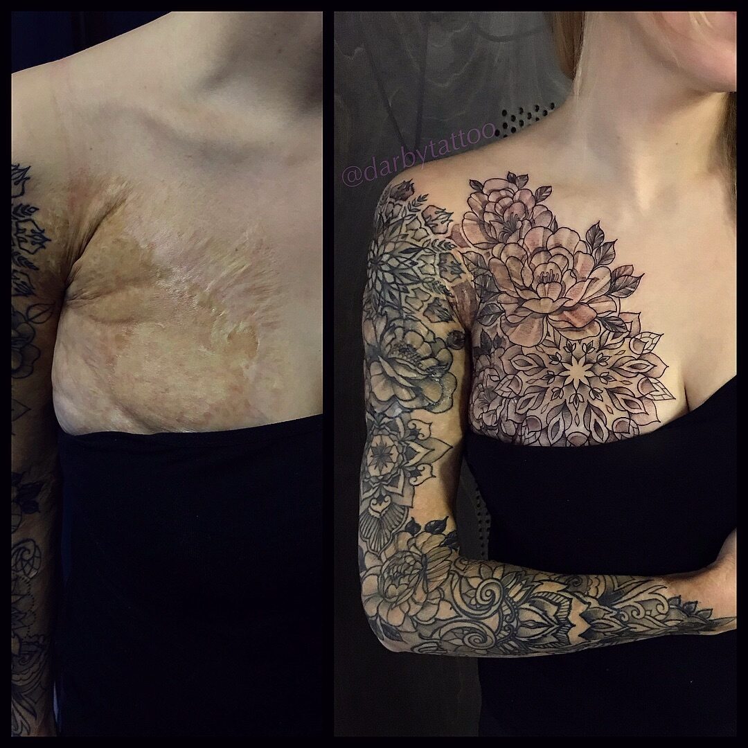 Tatuaż zakrywające blizny 