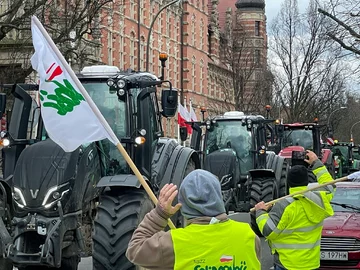 Strajk rolników w Szczecinie 