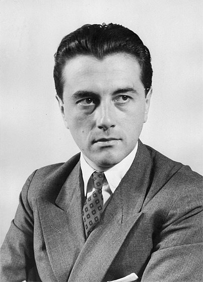 Andrzej Łapicki - zdjęcie z 1 stycznia 1953 r. (fot. PAP/CAF)