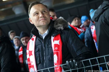 Prezydent Andrzej Duda na konkursie skoków narciarskich w Zakopanem 