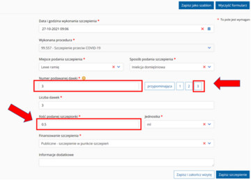 E-karta szczepienia dla&nbsp;dawki dodatkowej