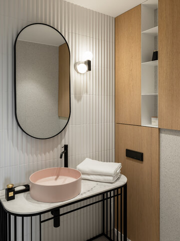 Dwupoziomowy rodzinny apartament wakacyjny w&nbsp;Świnoujściu, proj. Soul Interiors