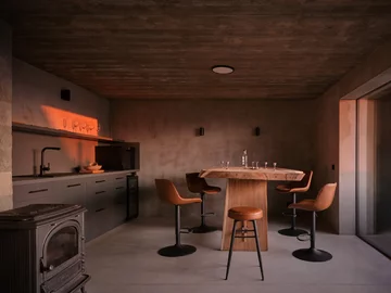 Drewniany dom w górach, projekt SENAA 