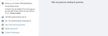 Facebook zablokował treści informacyjne z&nbsp;Australii