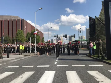 Na defiladzie nie mogło zabraknąć również górników 
