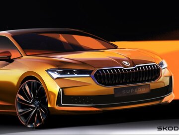 Skoda Superb 4. generacji &ndash; szkice modelu