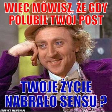 Mem z Willym Wonką 