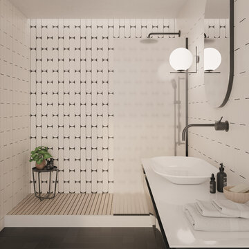 Ceramiczne płytki łazienkowe z&nbsp;kolekcji Pop White.
