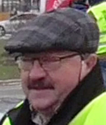 Mężczyzna, który brał udział w proteście rolników 