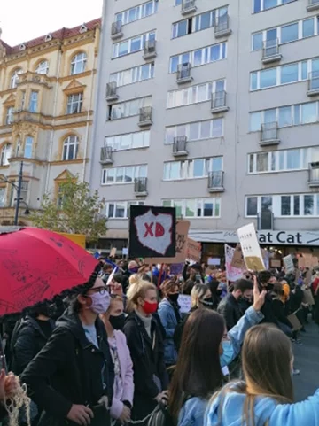 Hasła z protestu w Łodzi 