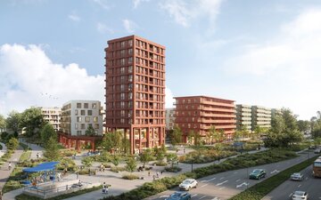 Teren po&nbsp;dawnym hipermarkecie przy al. KEN na&nbsp;Kabatach zostanie przekształcony w&nbsp;wielofunkcyjny miejski kwartał z&nbsp;410 mieszkaniami, usługami w&nbsp;parterach oraz&nbsp;parkingiem Park & Ride zaprojektowanym przez pracownię WWAA