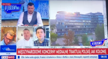 Paski w TVP Info 10 lutego 2021 roku w trakcie protestu mediów 