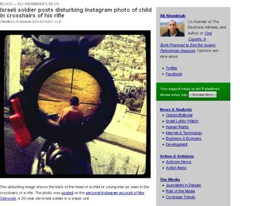 Miniatura: Izraelski żołnierz pochwalił się......