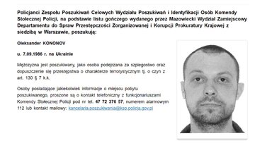 Poszukiwany Oleksander Kononov