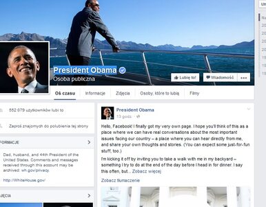 Miniatura: Obama ma prywatny profil na Facebooku