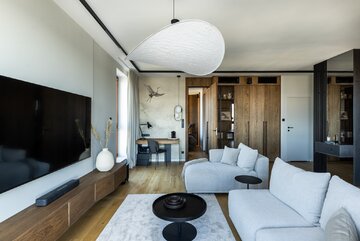 Apartament w&nbsp;Sea Towers w&nbsp;Gdyni &ndash; wnętrze, w&nbsp;kt&oacute;rym architektura subtelnie ustępuje miejsca spektaklowi natury i&nbsp;światła