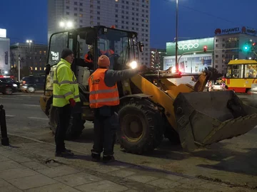 Rondo Dmowskiego i centrum Warszawy w przededniu Marszu Niepodległości 