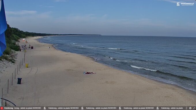 Plażowicze w Kołobrzegu