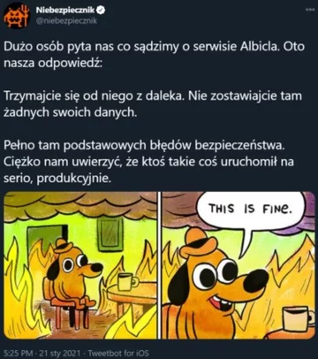 Komentarz podsumowujący start serwisu Albicla 