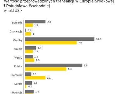 Miniatura: Raport EY: W Polsce w 2014 roku zawarto...