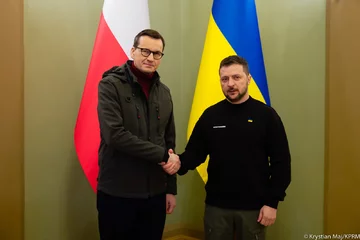 Wizyta premiera Mateusza Morawieckiego w Ukrainie, 24 lutego 2023 r. 