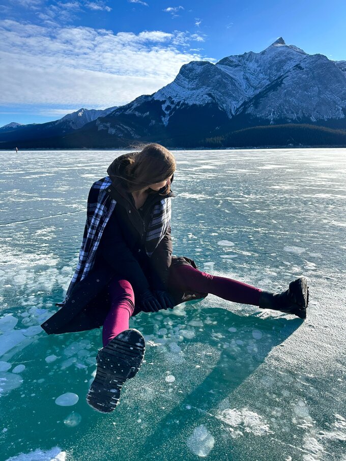 Na zamarzniętym jeziorze