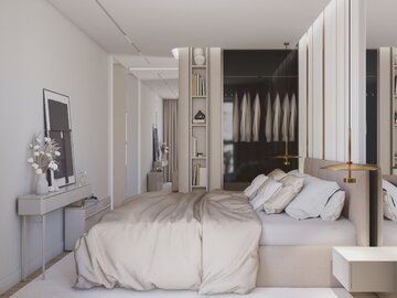Sypialnia stworzona do&nbsp;relaksu, projekt: Pracownia Interiorsy, Marta Iglewska,  Radek W&oacute;jcik