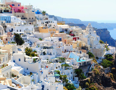 Miniatura: Tak wygląda greckie Santorini poza...