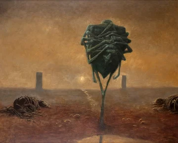 Zdzisław Beksiński, Obraz, 1971 Muzeum Narodowe we Wrocławiu