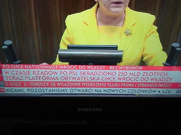 Pasek TVP za czasów prezesury Jacka Kurskiego 