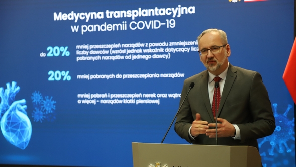 Więcej pieniędzy na transplantologię. Minister zdrowia Adam Niedzielski...