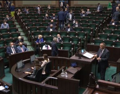 Miniatura: Sejm opustoszał, gdy na mównicy pojawił...