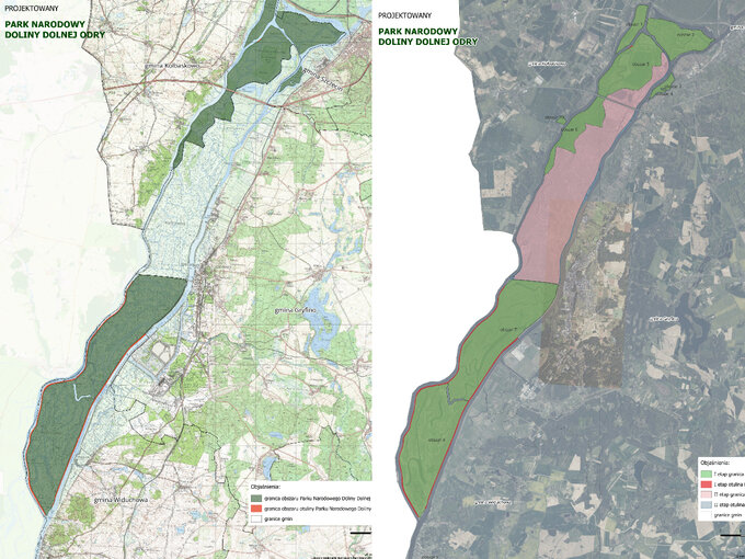 Projektowany Park Narodowy Doliny Dolnej Odry (dwa etapy)