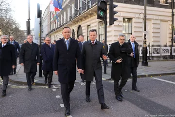 Andrzej Duda podczas wizyty w Londynie 