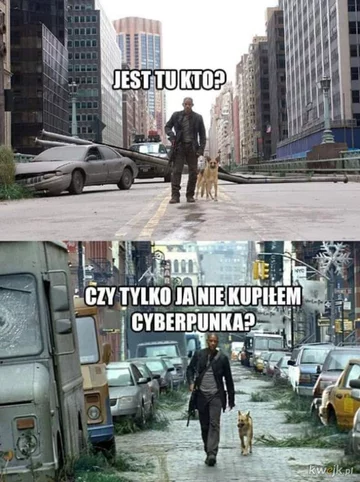 Mem po premierze Cyberpunka 2077 