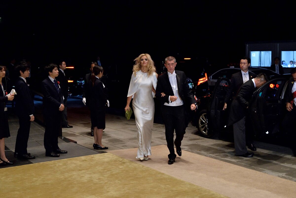 Premier Czech Andriej Babis z żoną 