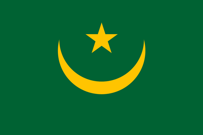 Flaga Mauretanii obowiązująca do 14 sierpnia 2017 roku