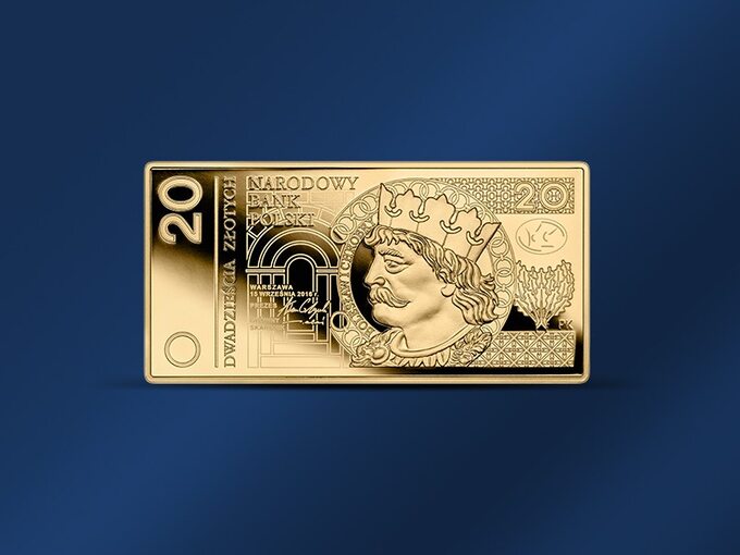 Moneta kolekcjonerska z z serii „Polskie banknoty obiegowe” – „Banknot o nominale 20 zł”