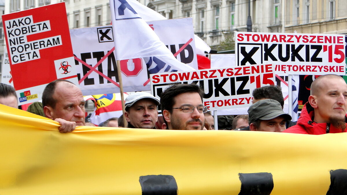 Protest przeciwko CETA w Warszawie 