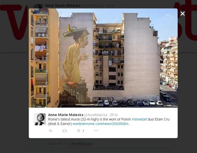 Miniatura: Największy mural w Rzymie stworzyli... Polacy