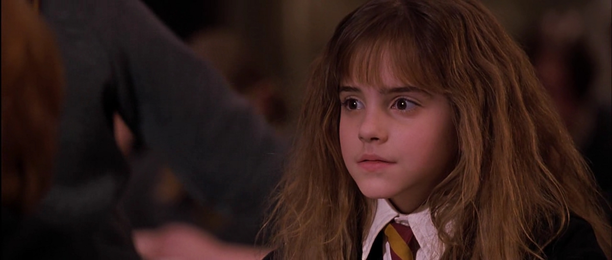 Emma Watson jako Hermiona Granger w filmie „Harry Potter i Kamień Filozoficzny” (2001) 
