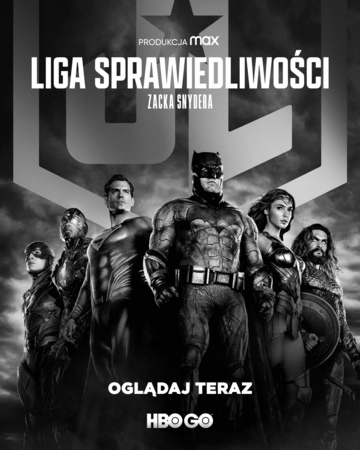 Plakat czarno-białej wersji filmu &bdquo;Liga Sprawiedliwości Zacka Snydera&rdquo;