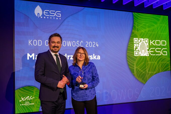 Nagrodę KOD ESG w kategorii „Osobowość 2024” otrzymała Maria Andrzejewska, dyrektorka generalna UNEP Grid Warszawa