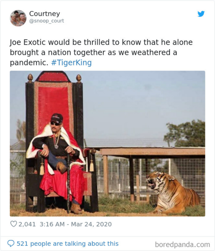 Joe Exotic byłby zachwycony, jakby wiedział, że on sam zjednoczył naród w obliczu pandemii 