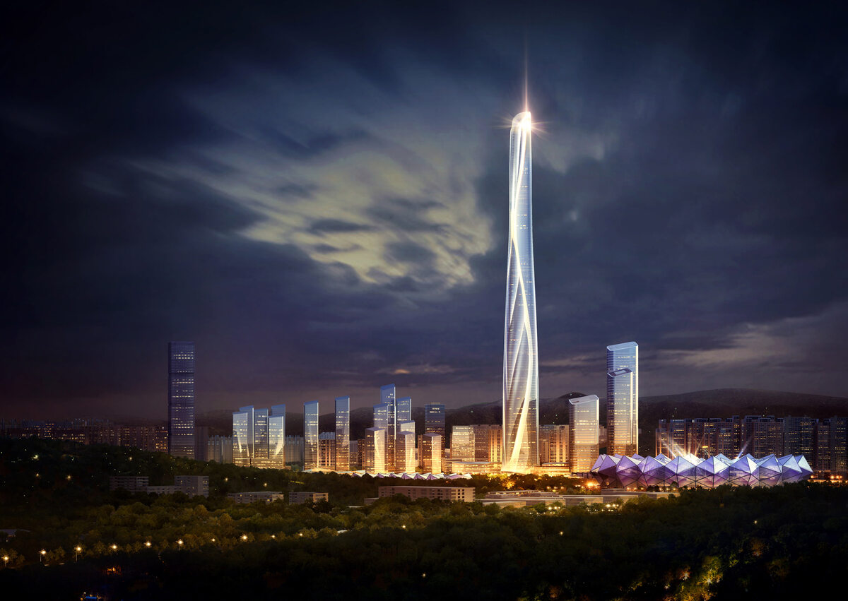 Najwyższy budynek w Chinach Najwyższy budynek w Chinach autorstwa Adrian Smith + Gordon Gill Architecture