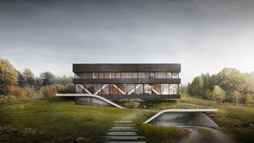 Dom z grotą, proj. BXBstudio 