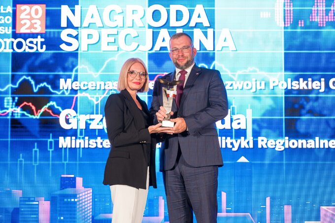 Marzena Zielińska i Grzegorz Puda, minister funduszy i polityki regionalnej