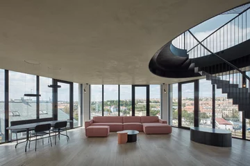 Penthouse z ogrodem na dachu, projekt Petr Janda Linka, Petr Janda